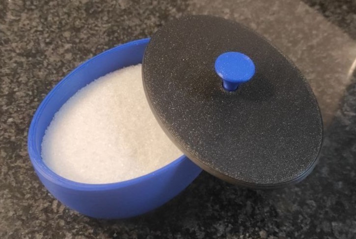 Salt bowl with lid
