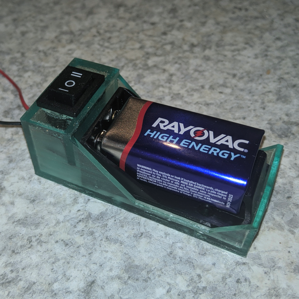 9V Battery and Switch Holder