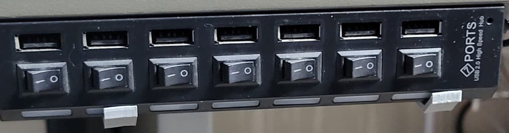 7 port usb hub under desk mount