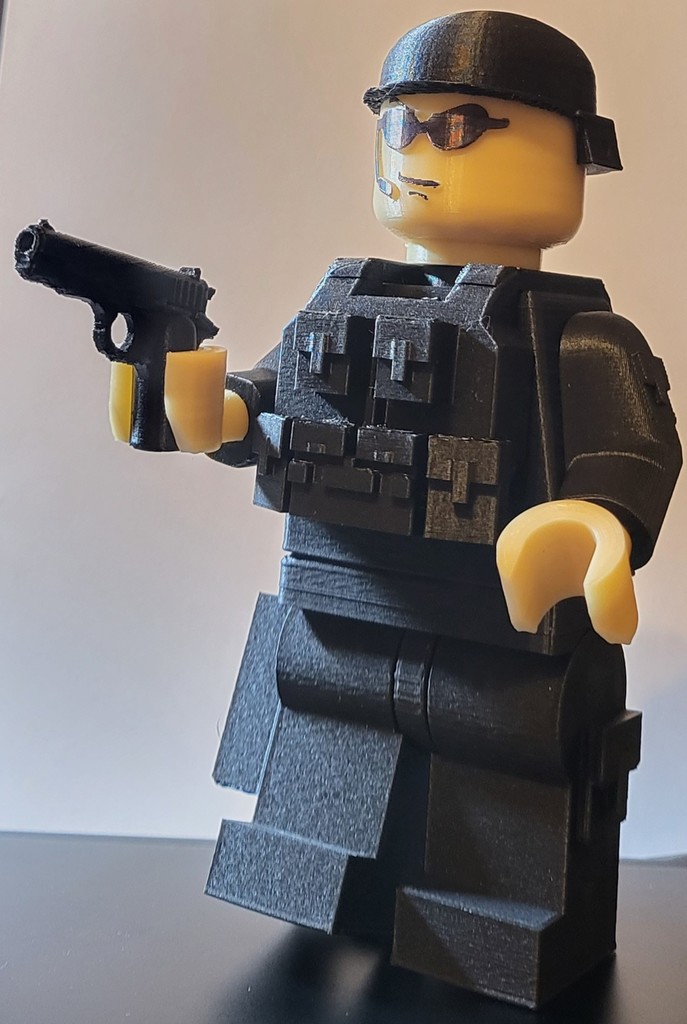Lego Type Tactical Police Man