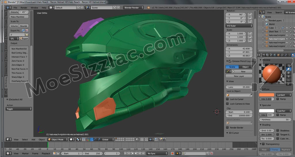 Halo Reach - HD Recon Helmet