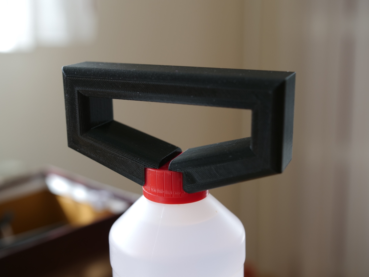 Opener for bottle with safety lock