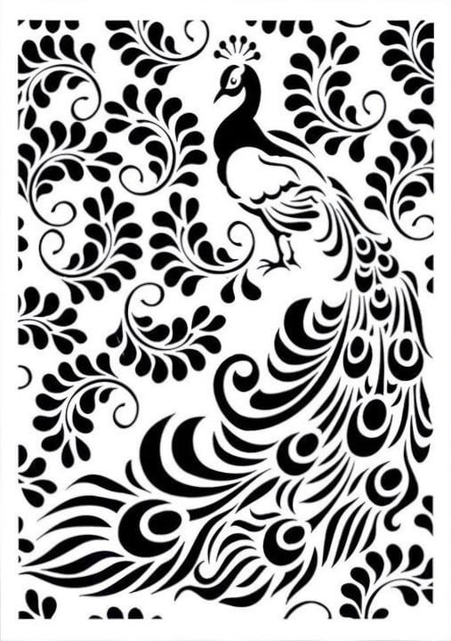 Peacock stencil