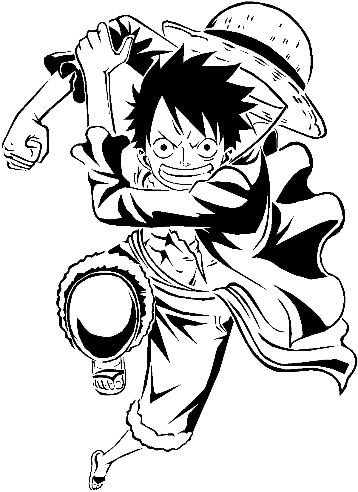 Monkey D. Luffy stencil 9