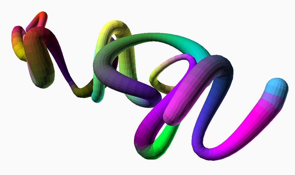 Spline demo - All OPENSCAD