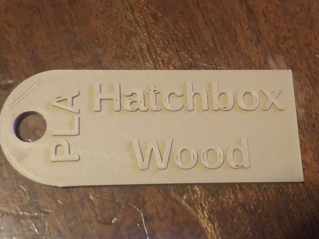Filament Tag - Hatchbox - Wood
