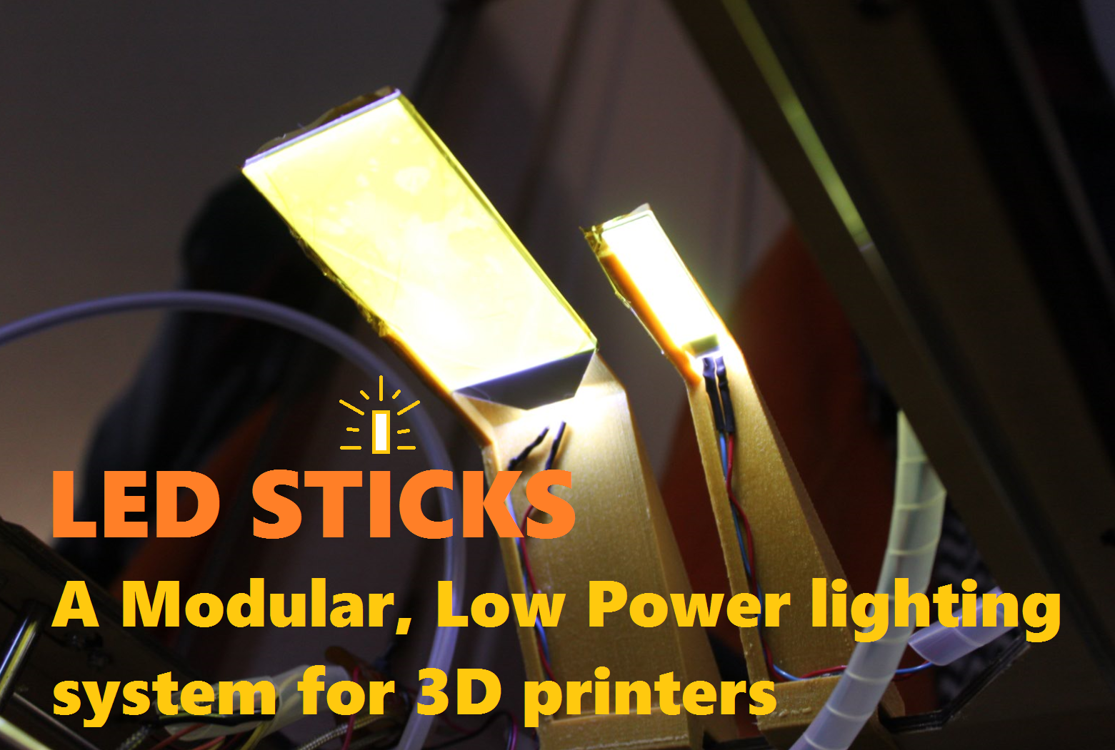LED Sticks: A Modular, Low Power, LED Light System for 3D Printers #LightItUp