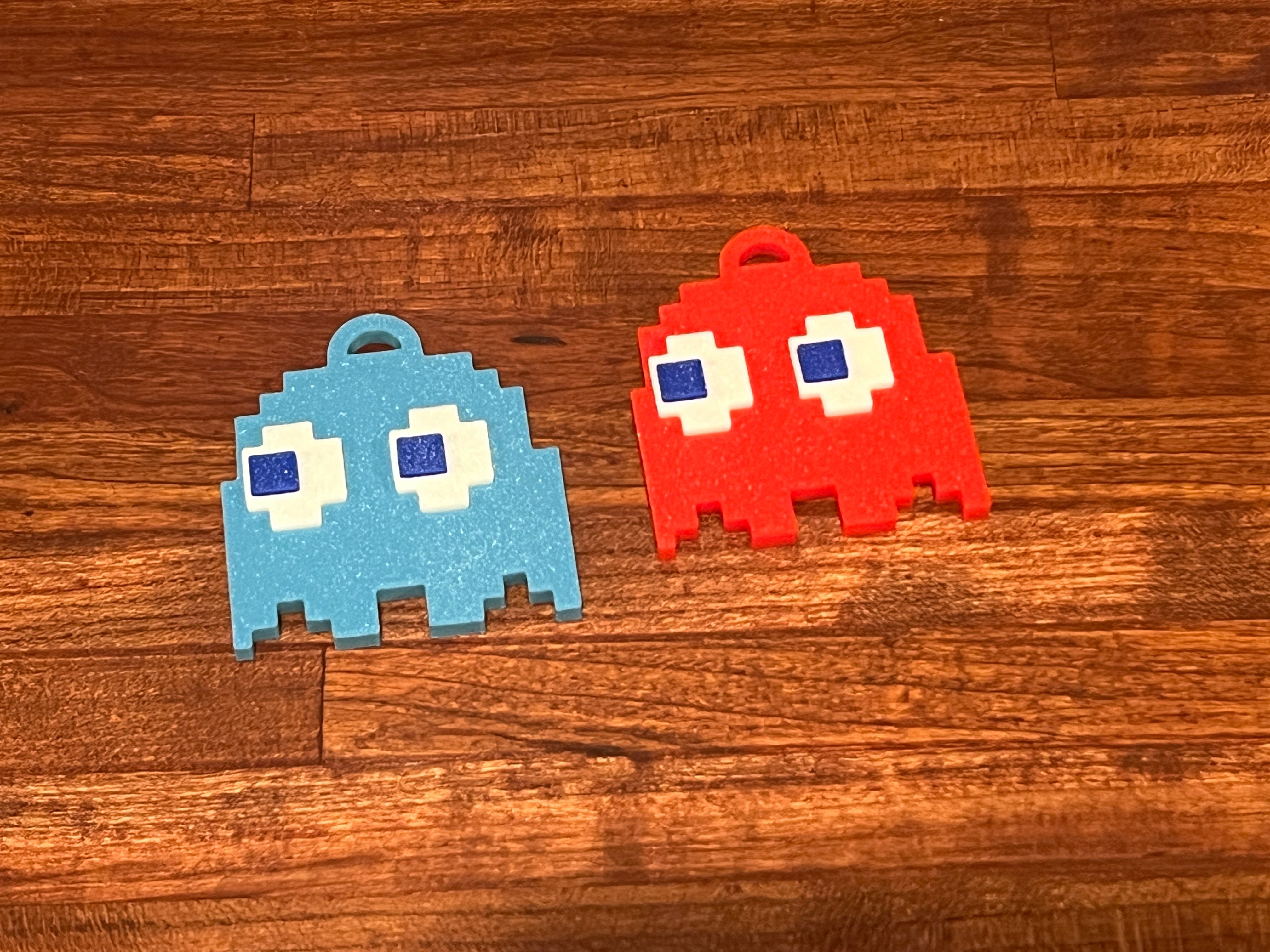 Pac Man Ghost Keychain