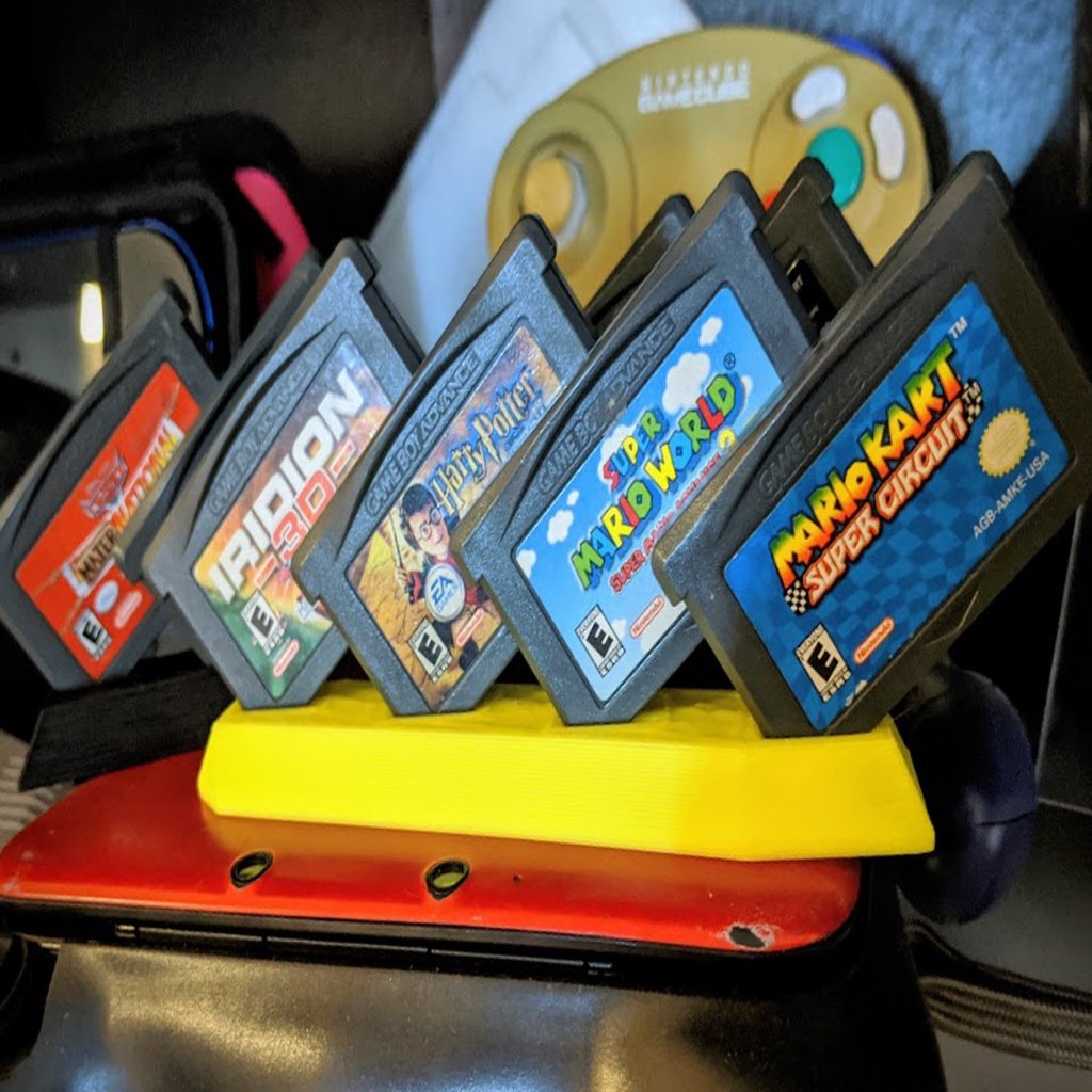 Slanted Cart Stand for GBA Cartridges