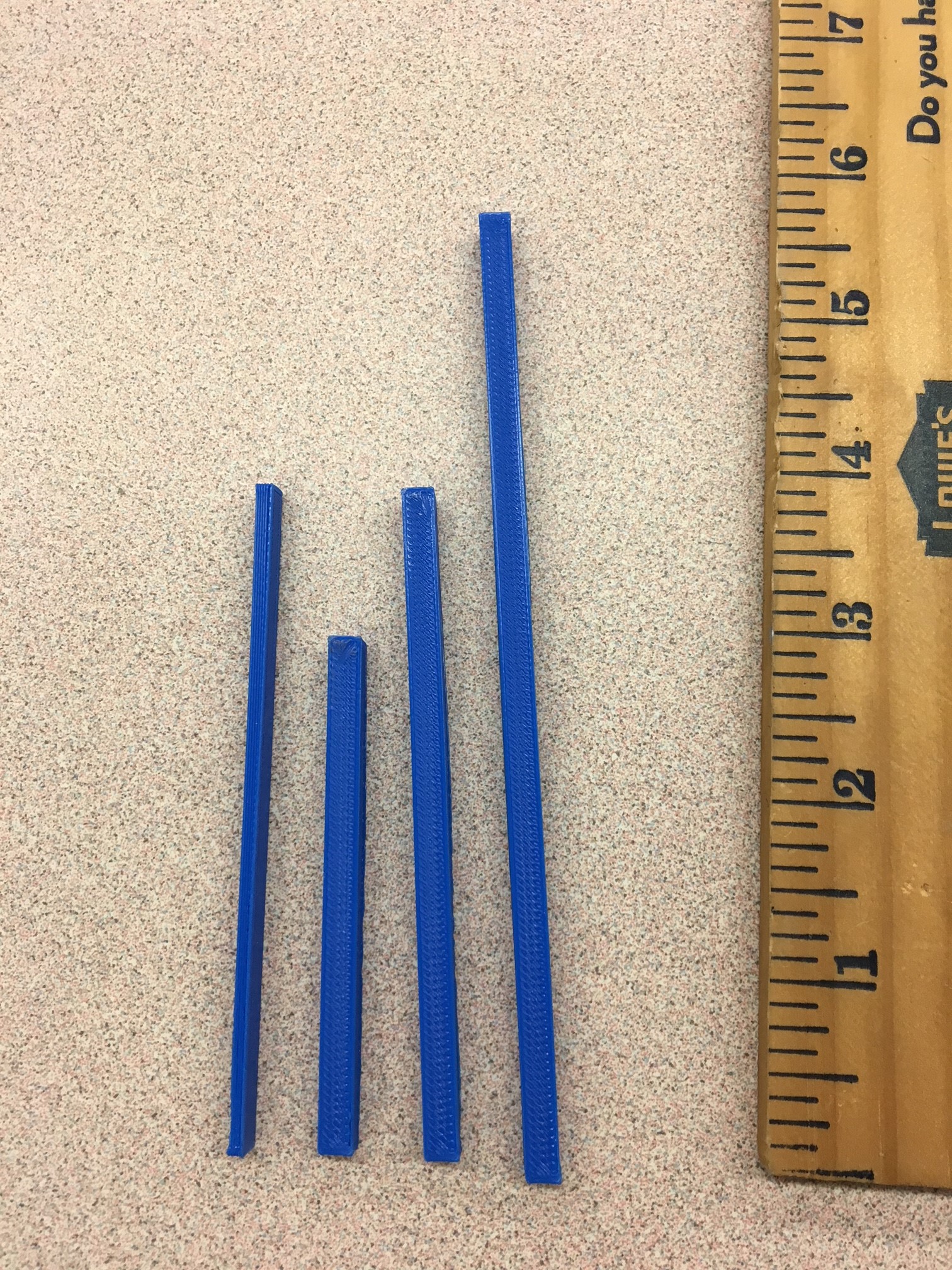 Simple Structural Beams for Deflection Testing