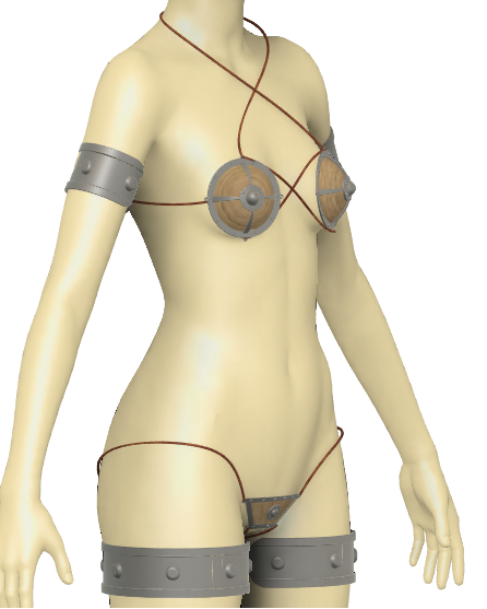 "Celtic" style bikini armor 3D model