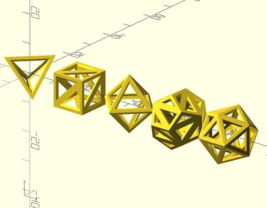 Platonic solid wireframe