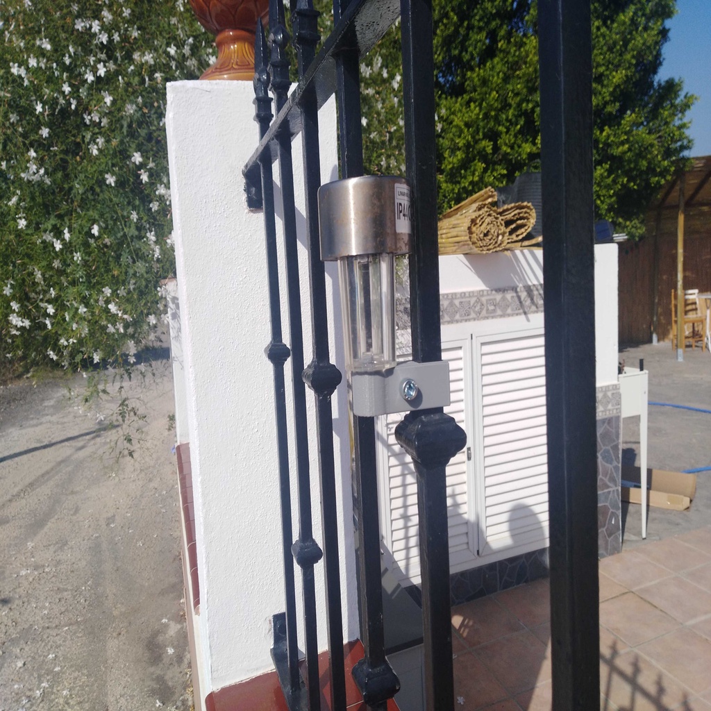Solar Lamp Fence Support