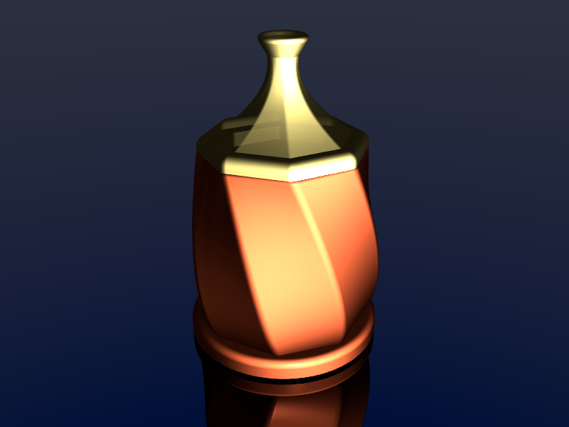 Octagonal vase / box / toothpick holder