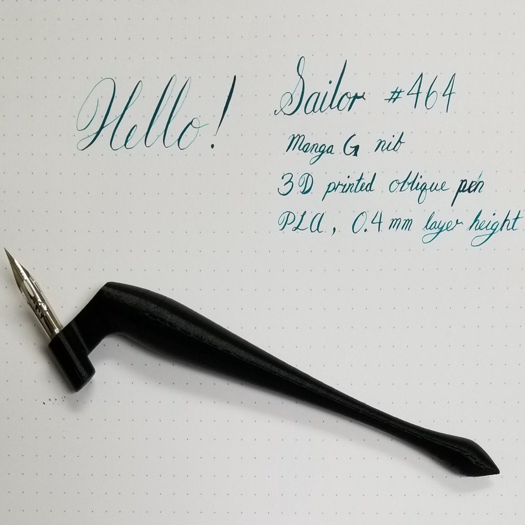 Oblique Nib Holder for Calligraphy