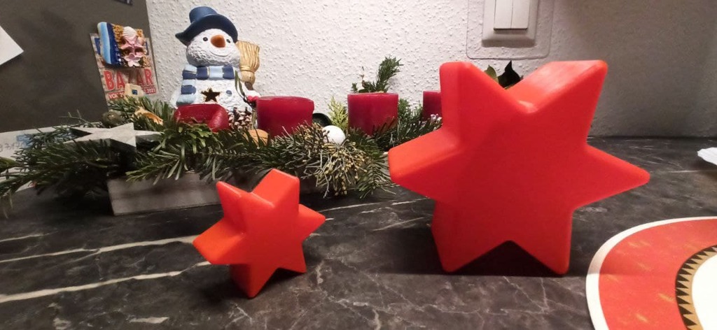 Weihnachtsdeko / Christmas decorations - Star with light