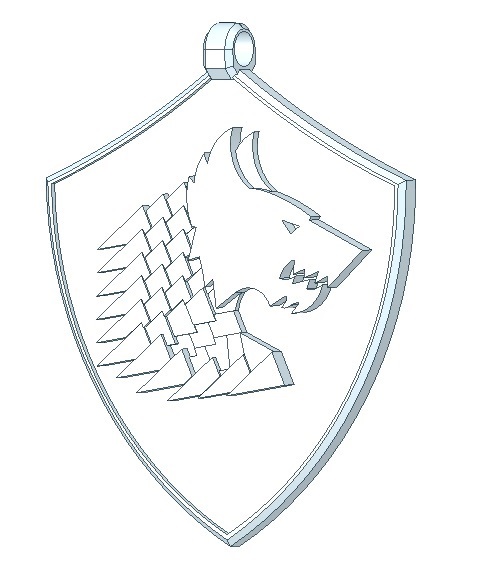 UNOFFICIAL - Space Wolves/ Direwolf Hybrid pendant