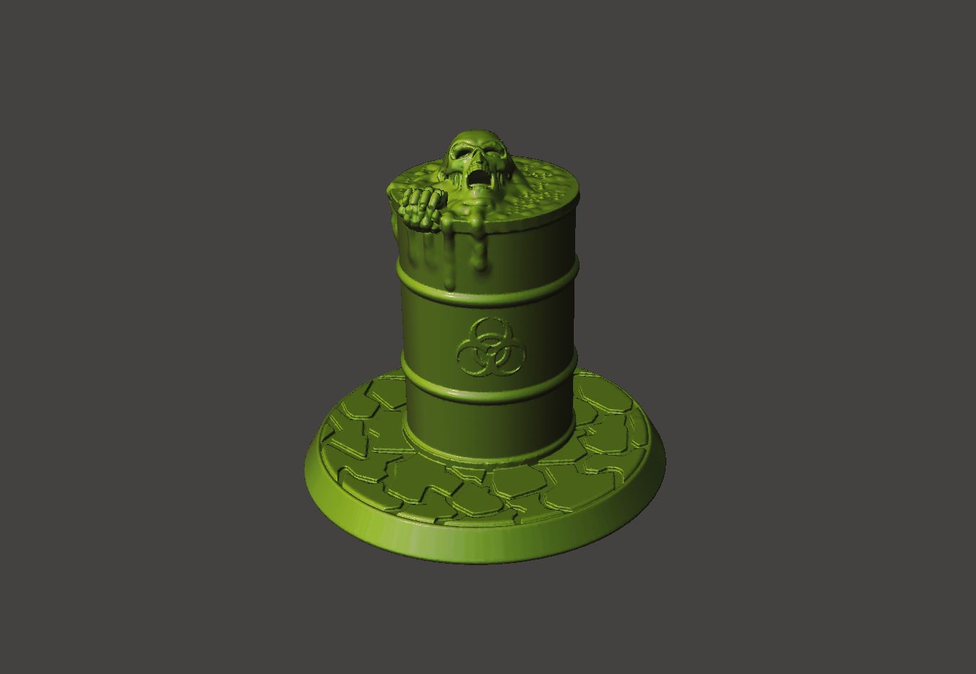28mm toxic Undead Zombie Emerging from Barrel