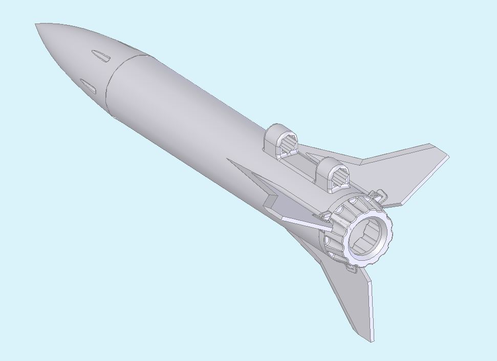 Model Rocket for A Size Engine