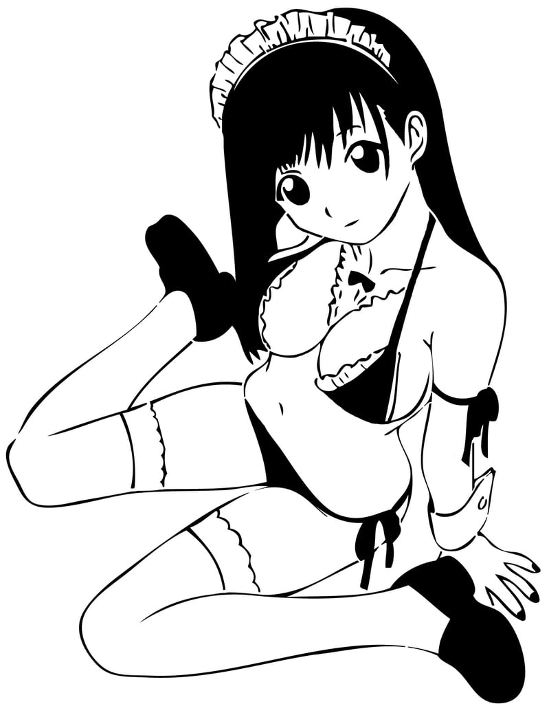 Anime Maid stencil
