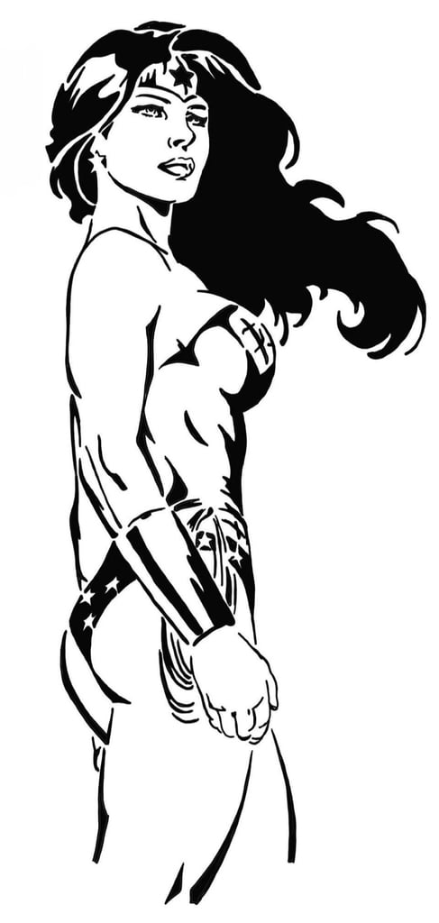 Wonder Woman stencil 8