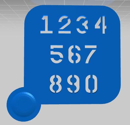 Number template / Stencil (Spray paint / airbrush)