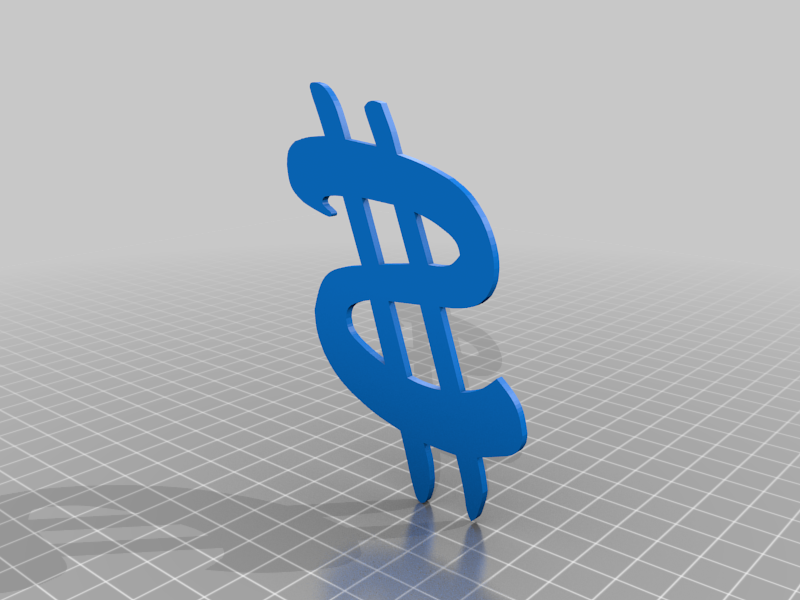 United States Dollar (USD) two colour sign