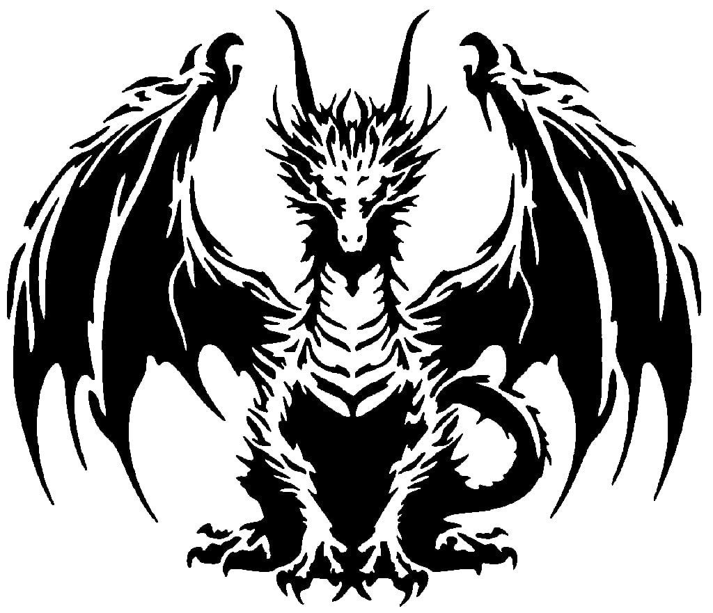 Dragon stencil 19