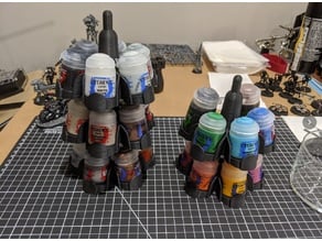 Stackable & Rotating Citadel Paint Pot Stand (NO SUPPORTS)