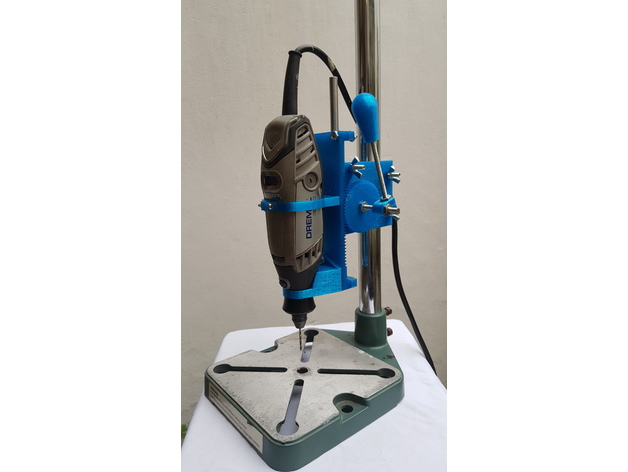 Drill press for a Dremel by mitchnajmitch - Thingiverse