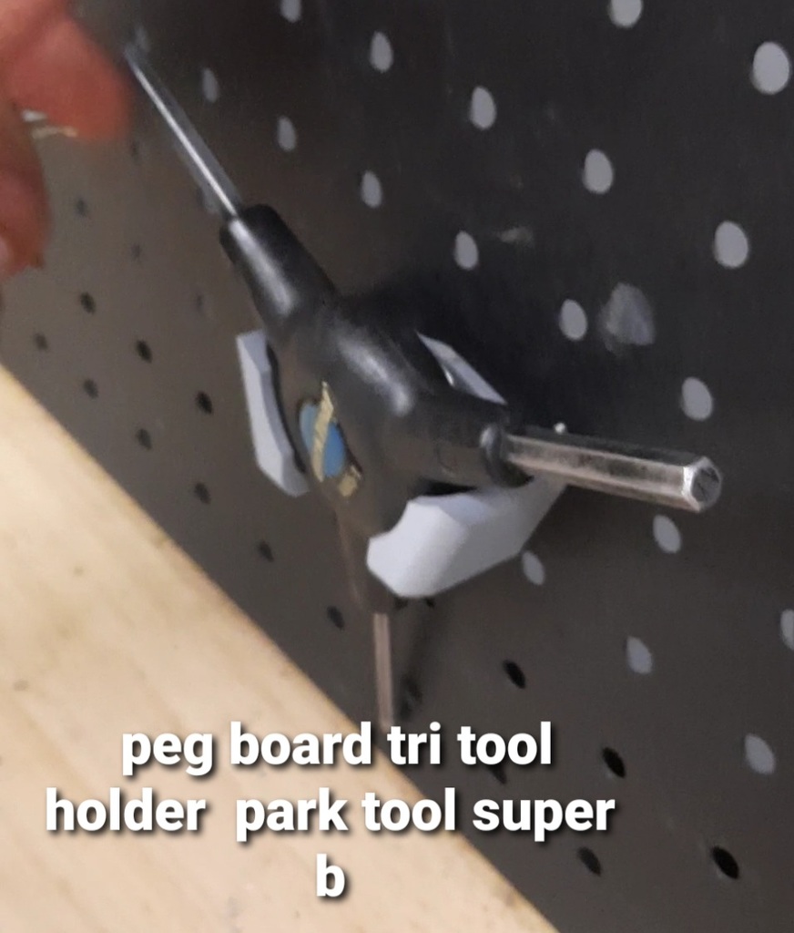 peg board tri tool holder- triple Allen key
