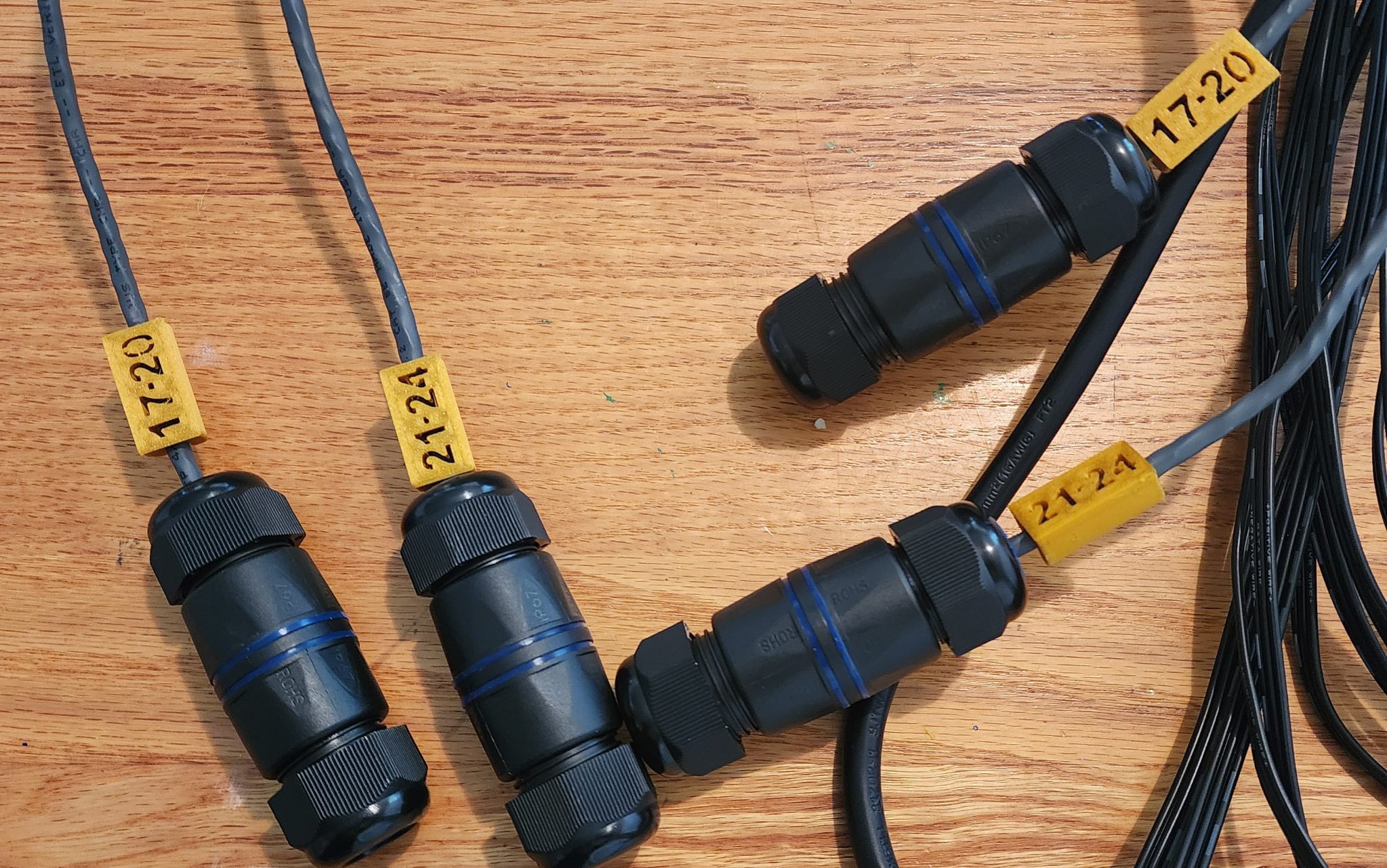 xLights Data/Ethernet Cable Snap On Numbering Clips (for Long Range Receivers)