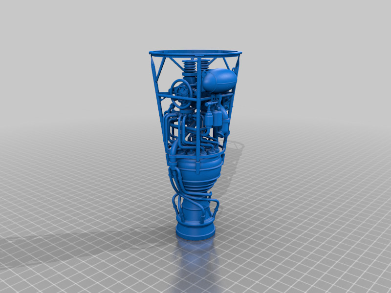 Сборная модель ЖРД ракеты Фау-2 (Scale model of rocket engine V-2)