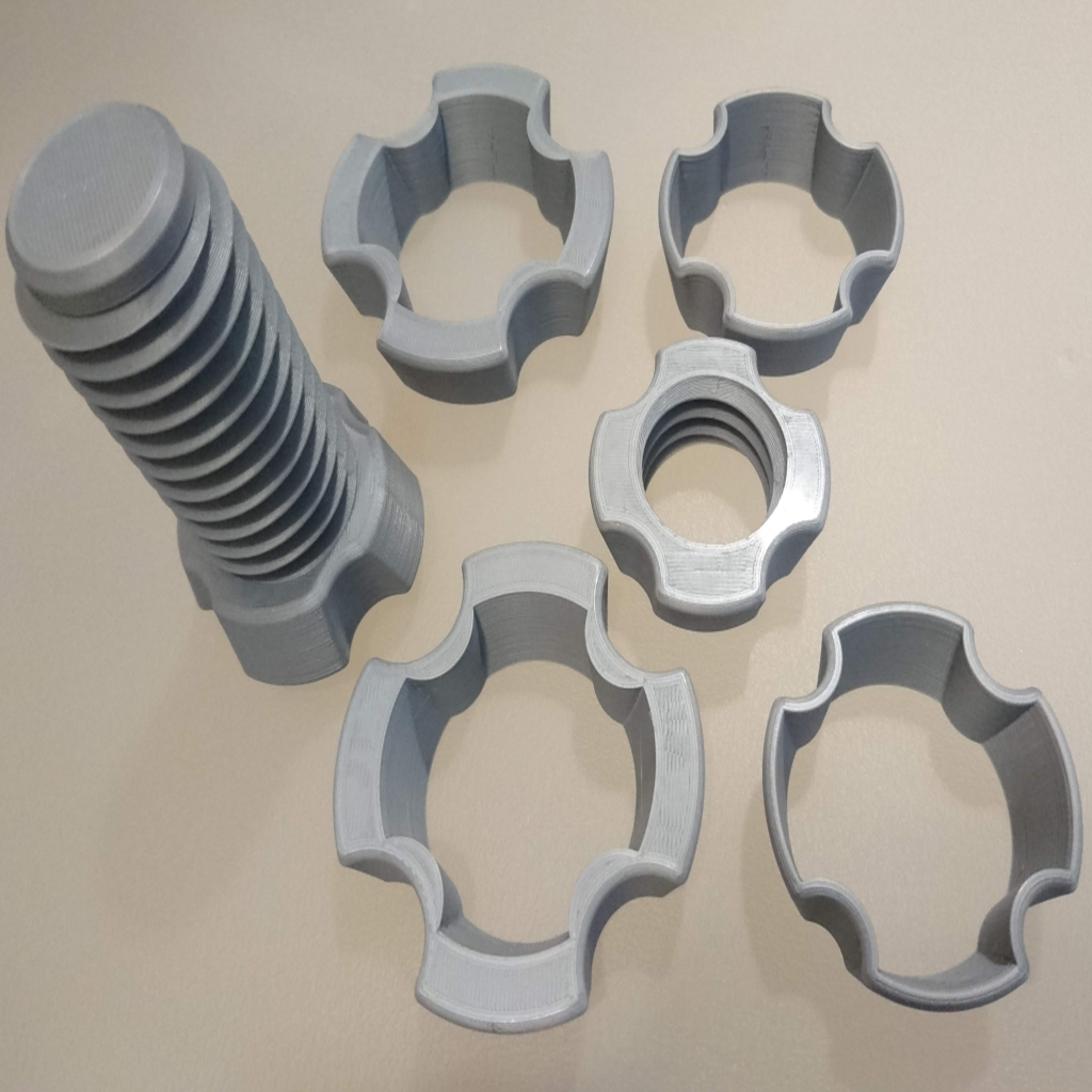 Threaded spool with 53-59-73 mm adapters
