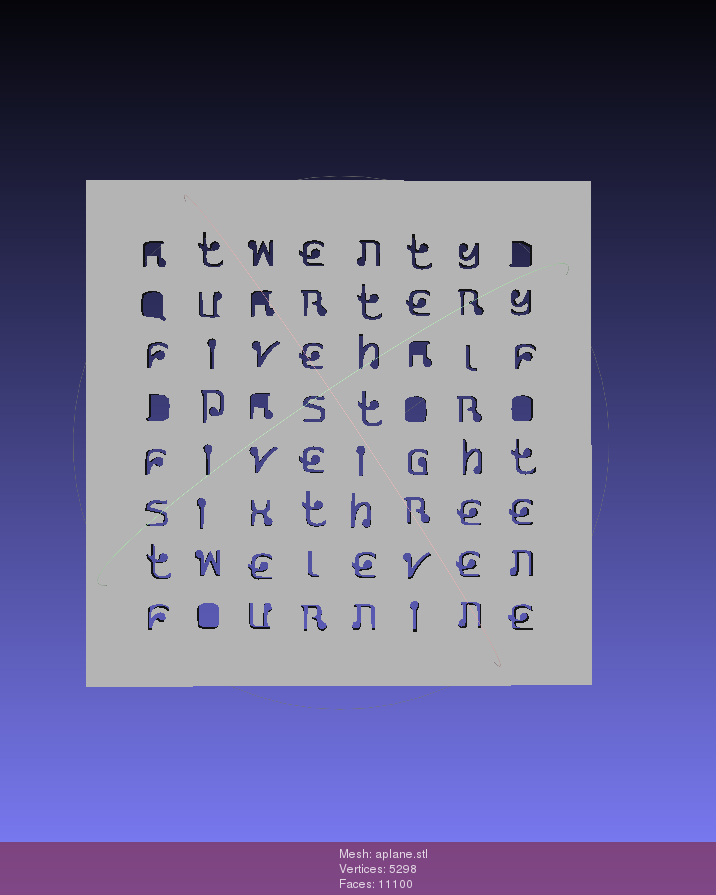 Alternate Front for Rainbowduino Word Clock by PawArmy