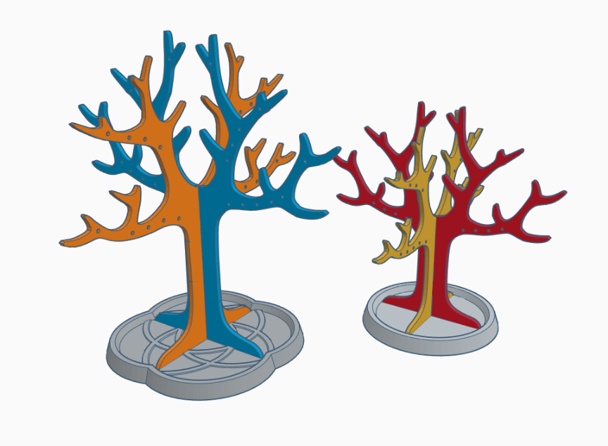 Jewelry tree x2 Capacity symmetric XL