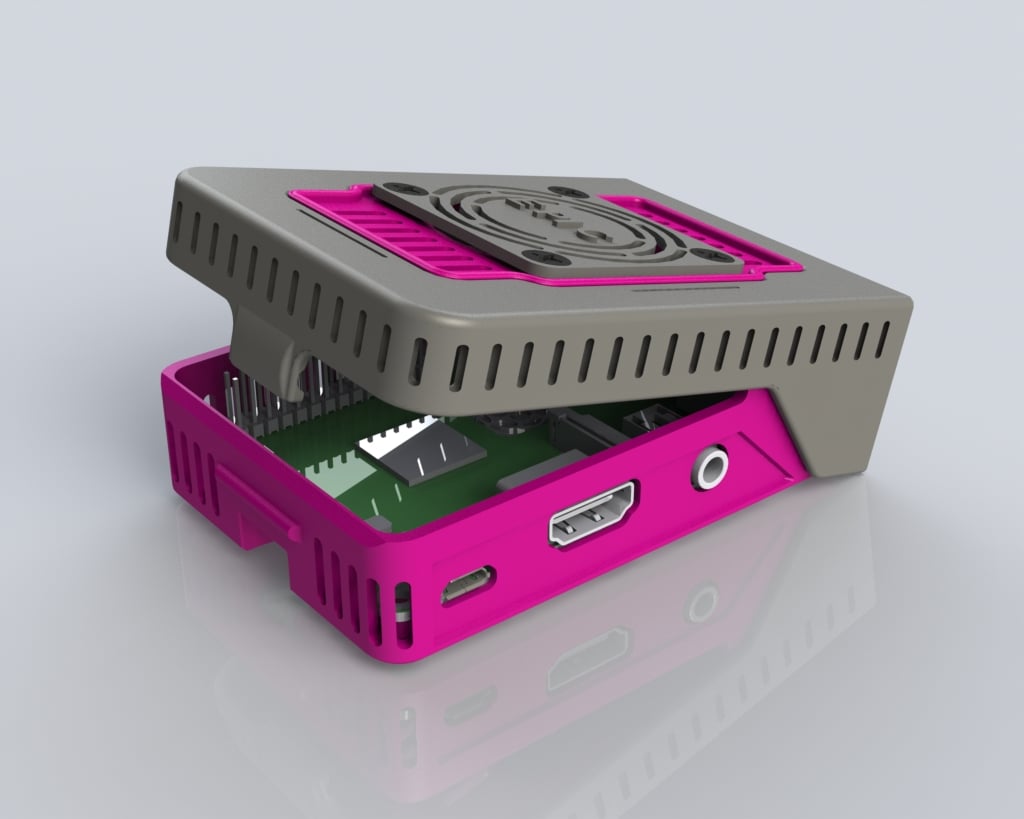 ePIc snapPI hinged pi case ( raspberry pi case 2 3 and 4 )