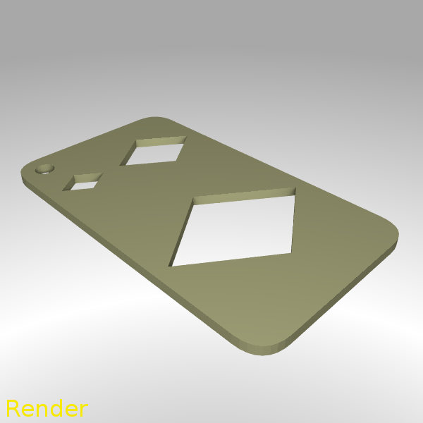 Diamond Shape Drawing Stencil
