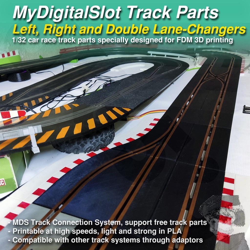 MyDigitalSlot track Parts, 3D printed DIY track parts for your 1/32 Digital Slot Car Racing Game. The IR Clip