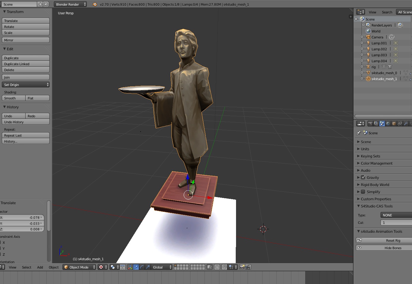 Bob the Butler Fancy Sculpture Sims 4