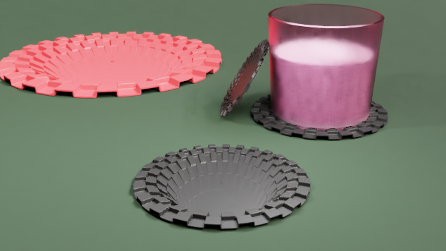 Chequered Pit - Optical Illusion Drinks Coaster (DMcG)