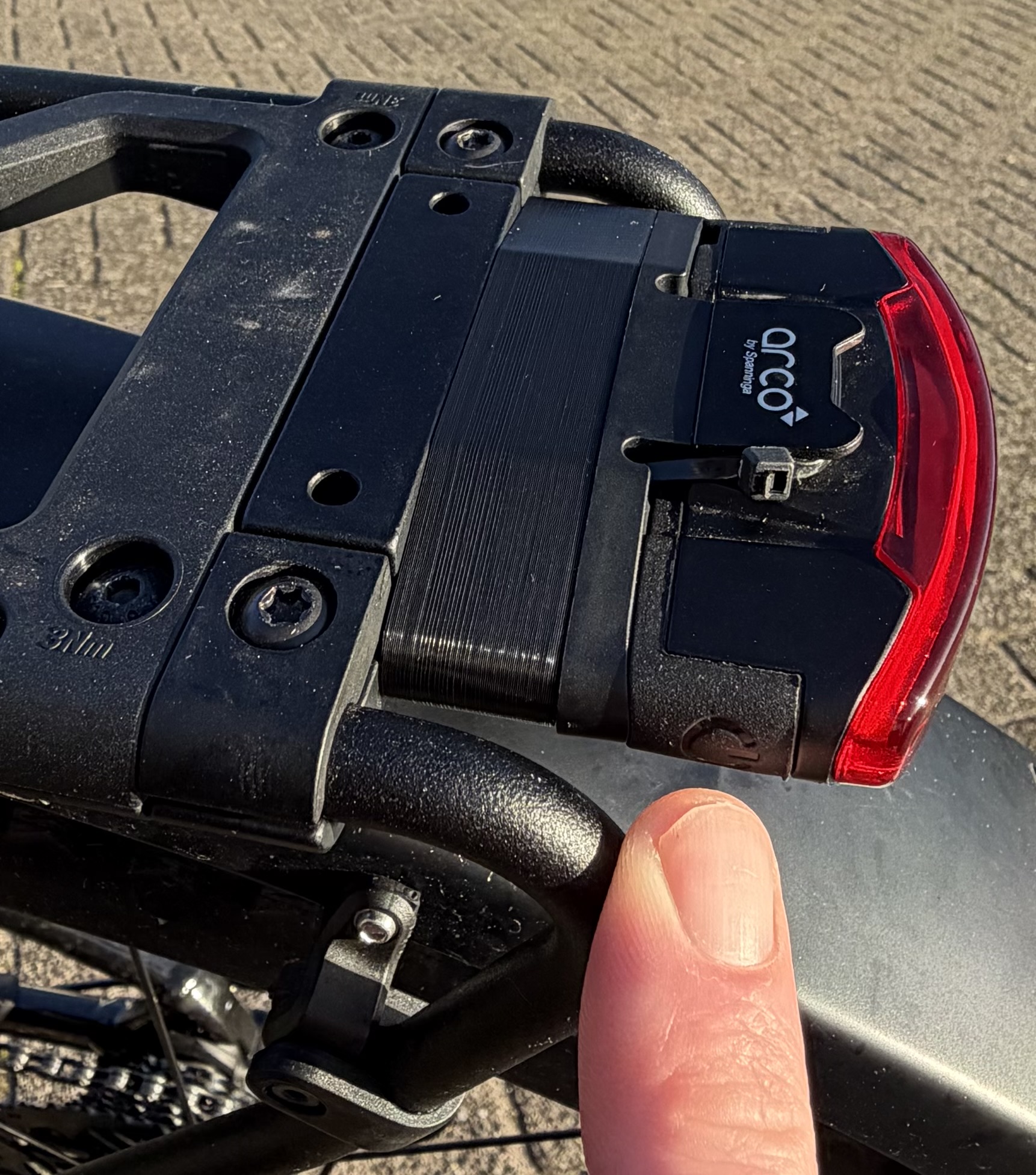 Mountainbike rearlight extender