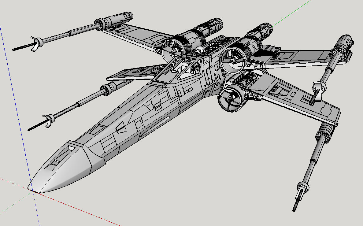 1:24 scale X Wing for Filament Printers