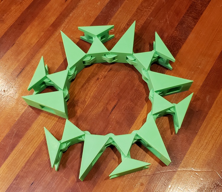 hinged dissection hexagon to dodecagon ring