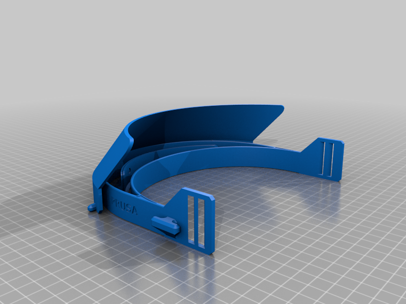 Prusa Face Shield RC3 with visor, buckles and bottom reinforcement