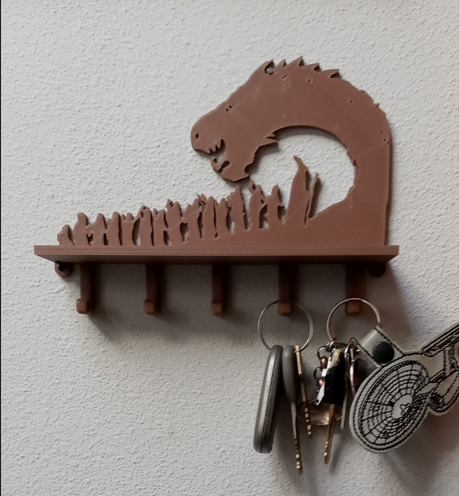 Hobbit, with Smaug, silhouette key holder and shelf