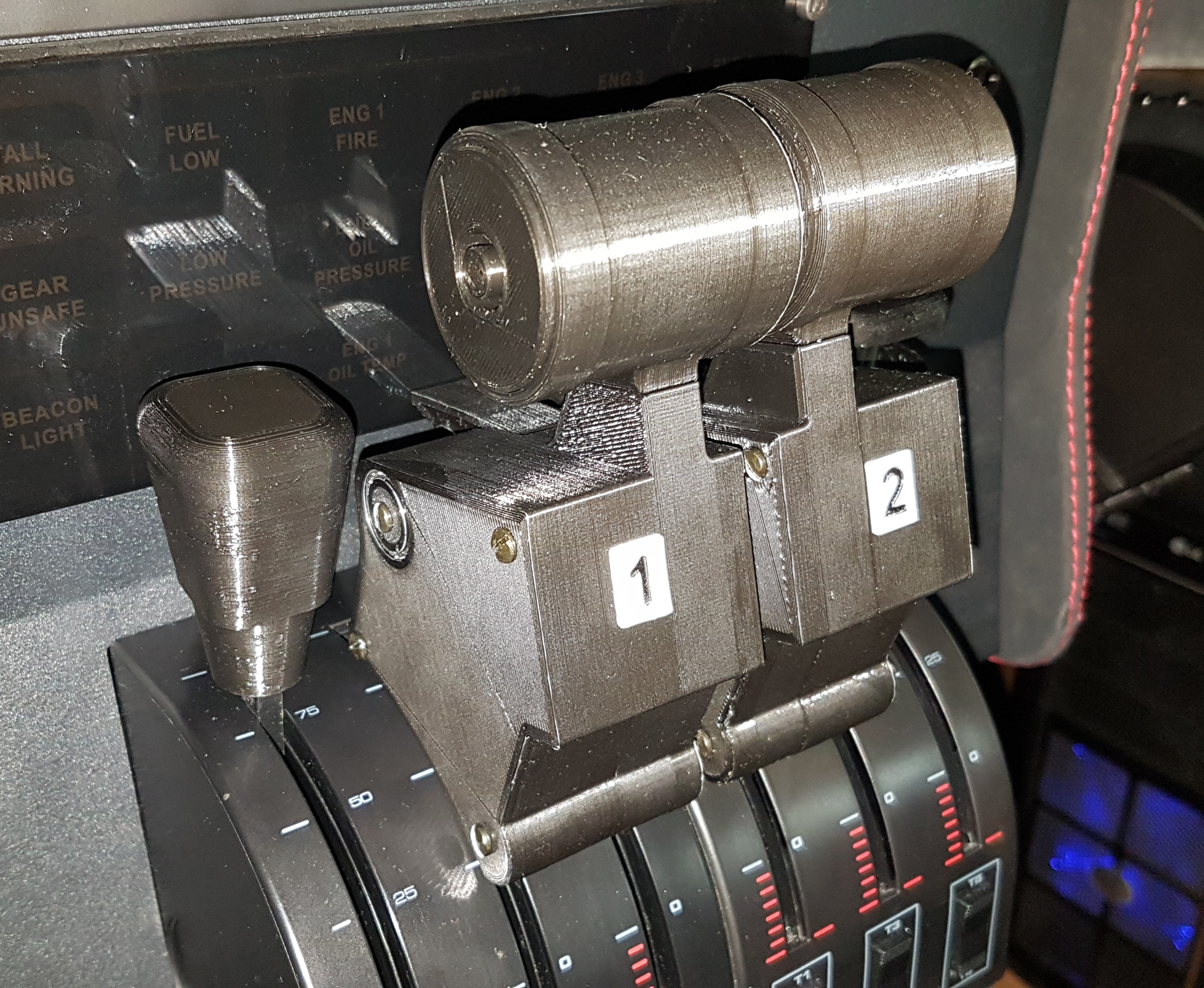 Airbus A320 dual lever throttle with reverse blocker for Saitek throttle quadrant