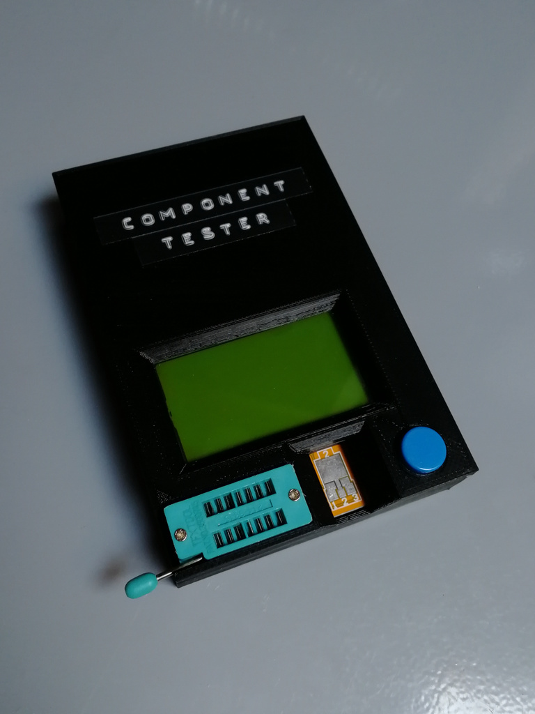 Component Tester LCR-T4 Case with 18650 battery USB charger and boost converter