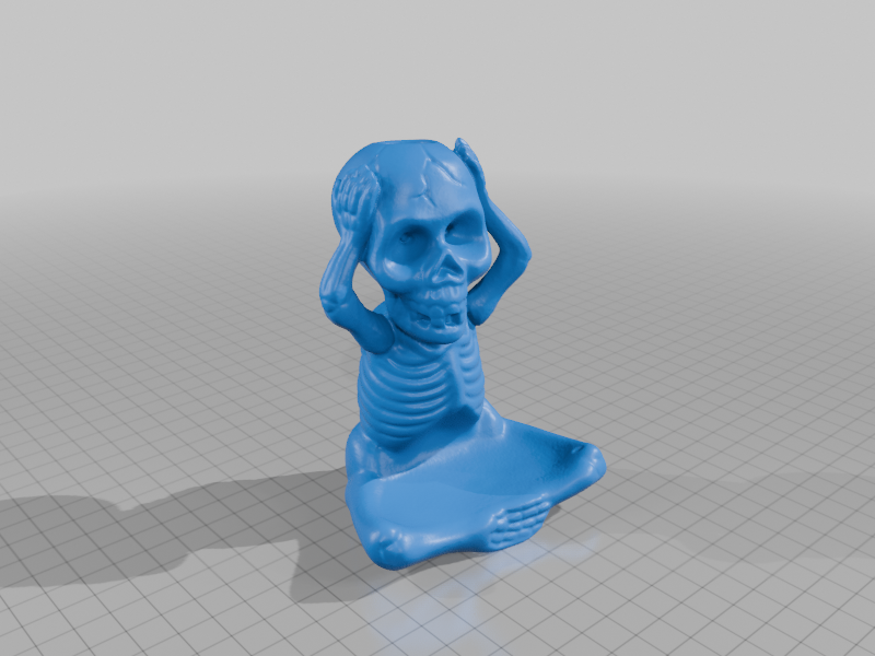 Skeleton Insense Burner 3d scan