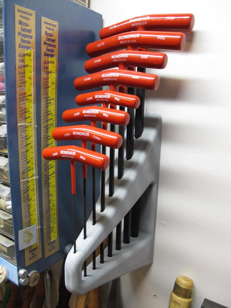 Wall Rack for T-Handle Metric Allen Wrenches